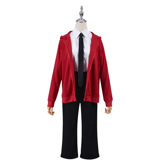 Chainsaw Man Power Cosplay Costume Red jacket Outfit Hoodie Full Sets for Halloween Christmas