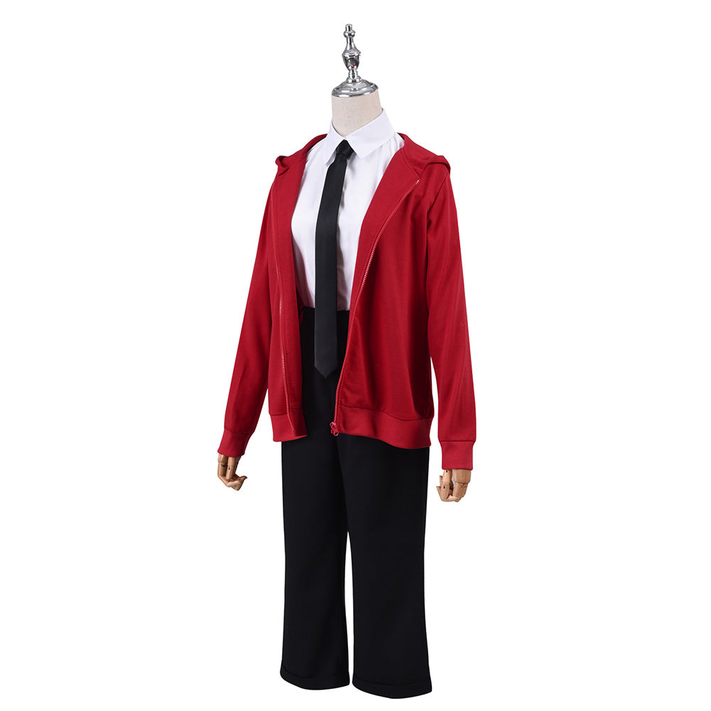 Chainsaw Man Power Cosplay Costume Red jacket Outfit Hoodie Full Sets for Halloween Christmas