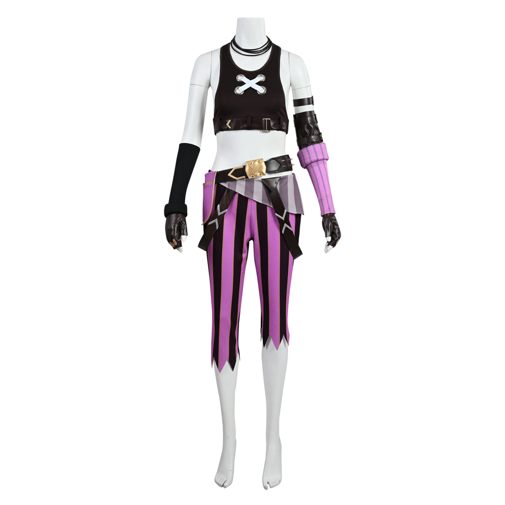 Arcane：League of Legends Jinx Cosplay Costume Halloween Power Dress Uniform Suit