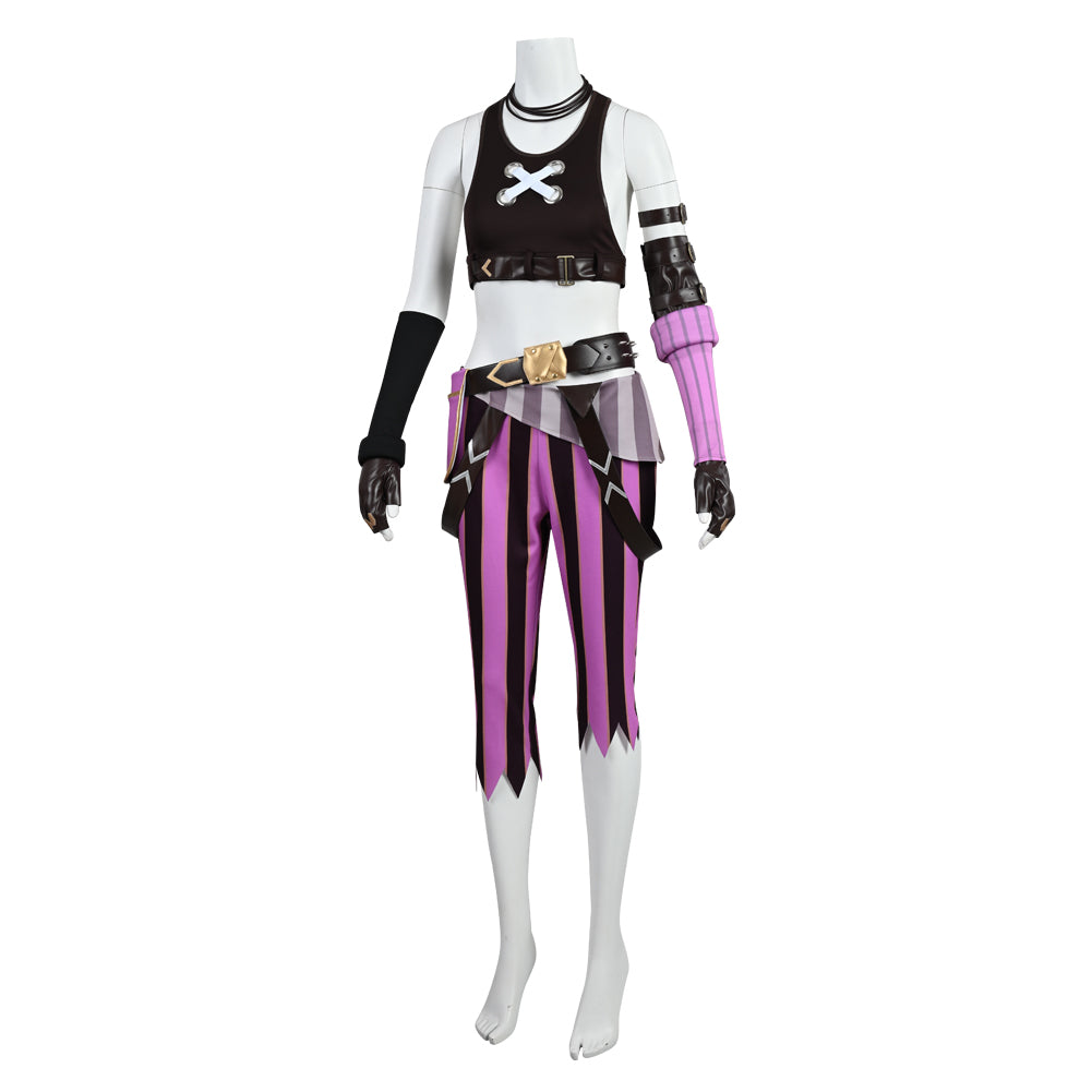 Arcane：League of Legends Jinx Cosplay Costume Halloween Power Dress Uniform Suit