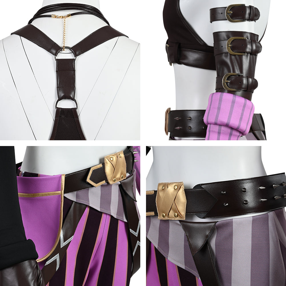 Arcane：League of Legends Jinx Cosplay Costume Halloween Power Dress Uniform Suit