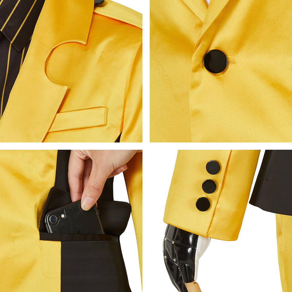 High Card Finn Oldman Cosplay Costume Halloween Uniform Suit Yellow