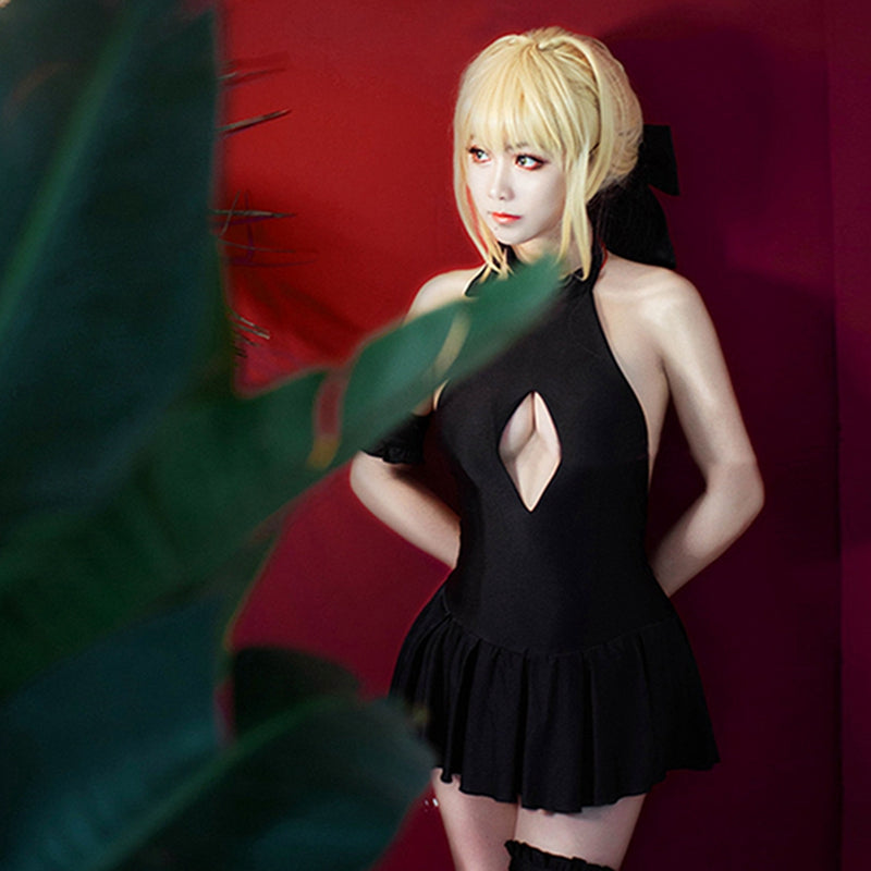 Fate Grand Order FGO Black Saber Cosplay Costume