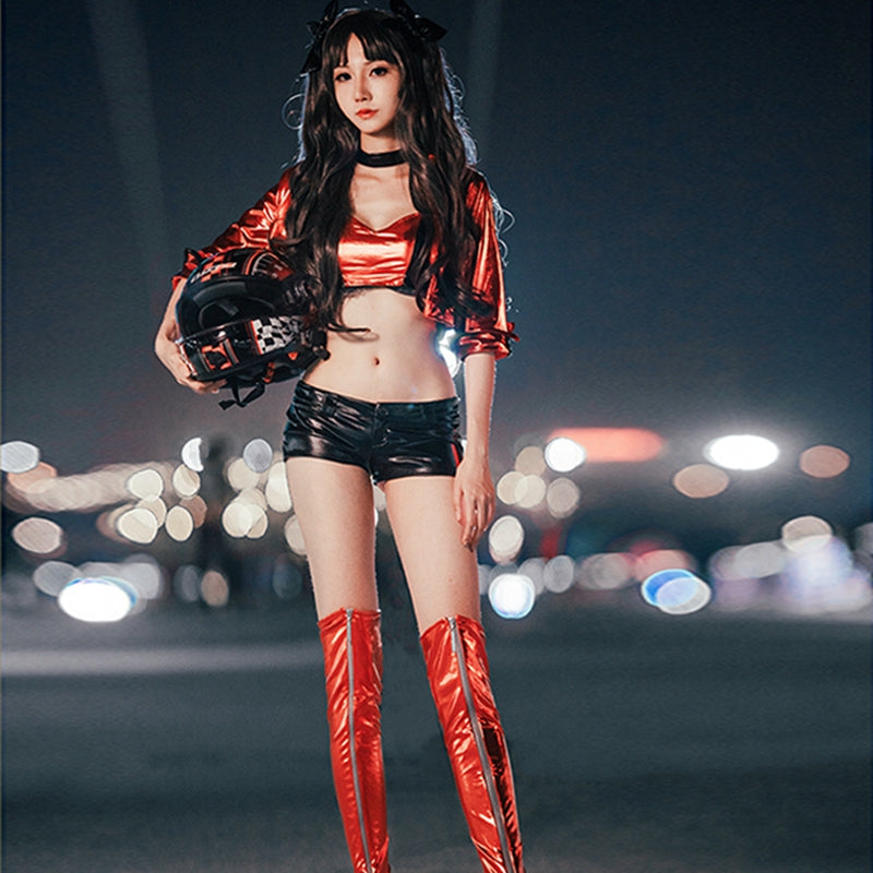 Fate Grand Order FGO Fate/EXTRA Rin Tohsaka Motorcycle Cosplay Cstume