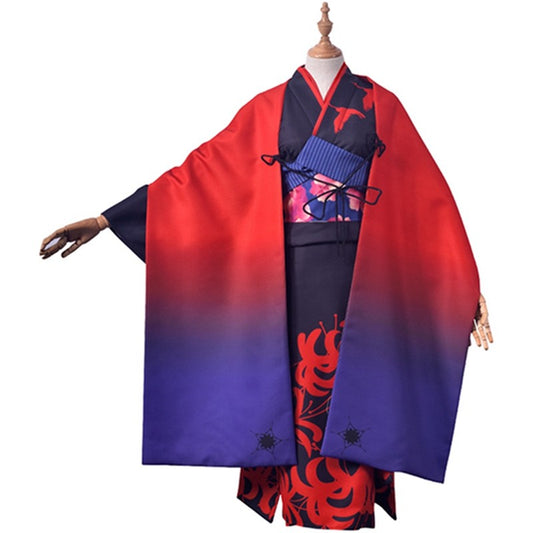 Fate Grand Order FGO Fujino Asagami Japanese Kimono Cosplay Costume