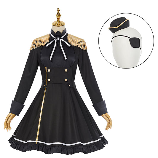 Spy Classroom Annett Cosplay Costume Halloween Black Dress Suit Full Sets with Hat