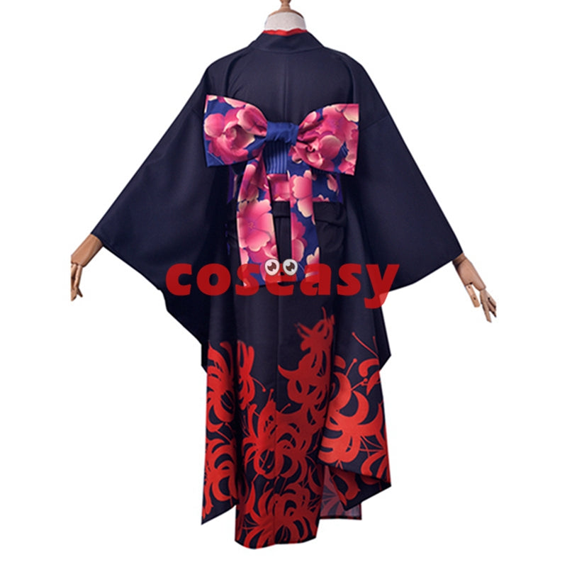 Fate Grand Order FGO Fujino Asagami Japanese Kimono Cosplay Costume