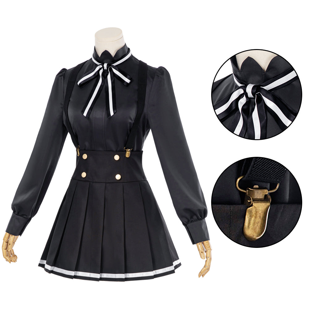 Spy Classroom Lily Cosplay Costume Halloween A-Line Dress Overall Suspenders Skirt for Women