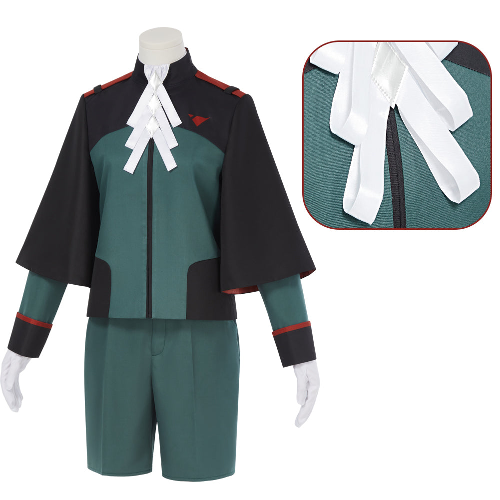 Mobile Suit Gundam: the Witch from Mercury Elan Ceres Cosplay Costume Halloween Suit Green
