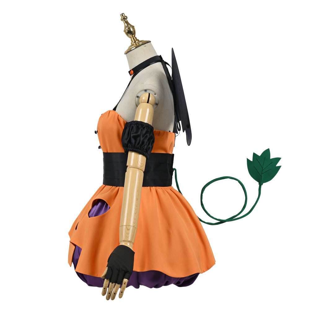 Lycoris Recoil Nishikigi Chisato Cosplay Costume Halloween Devil Imp Dress Suit Orange